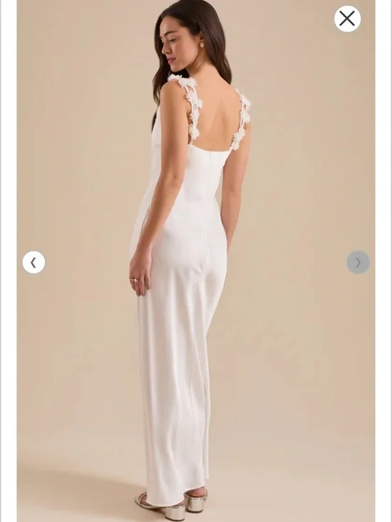 Altar'd State Ivory Satin Cowl Neck Maxi Dress - Picture 2 of 2